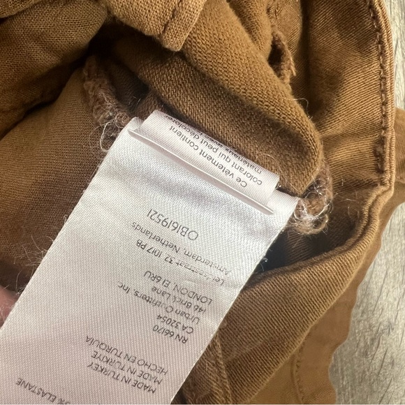 Free People Brown Tan Billie Chino Shorts - Picture 2 of 14